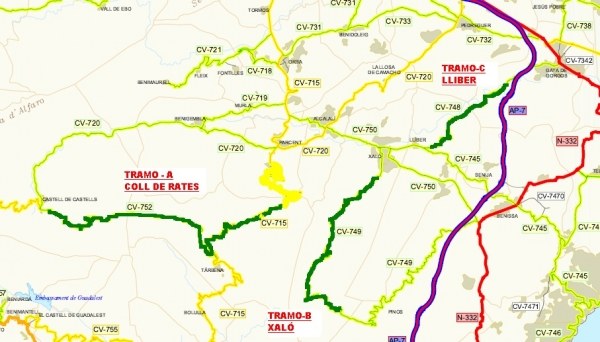 Tramos del Rallye de Bernia2019